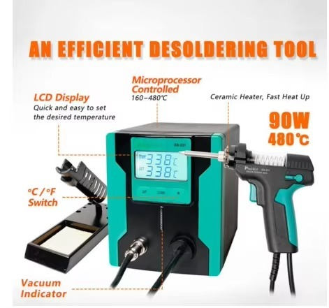 Bezpieczna dla ESD cyfrowa ele – Desoldering Gun Vacuum Electric recenzja i cena